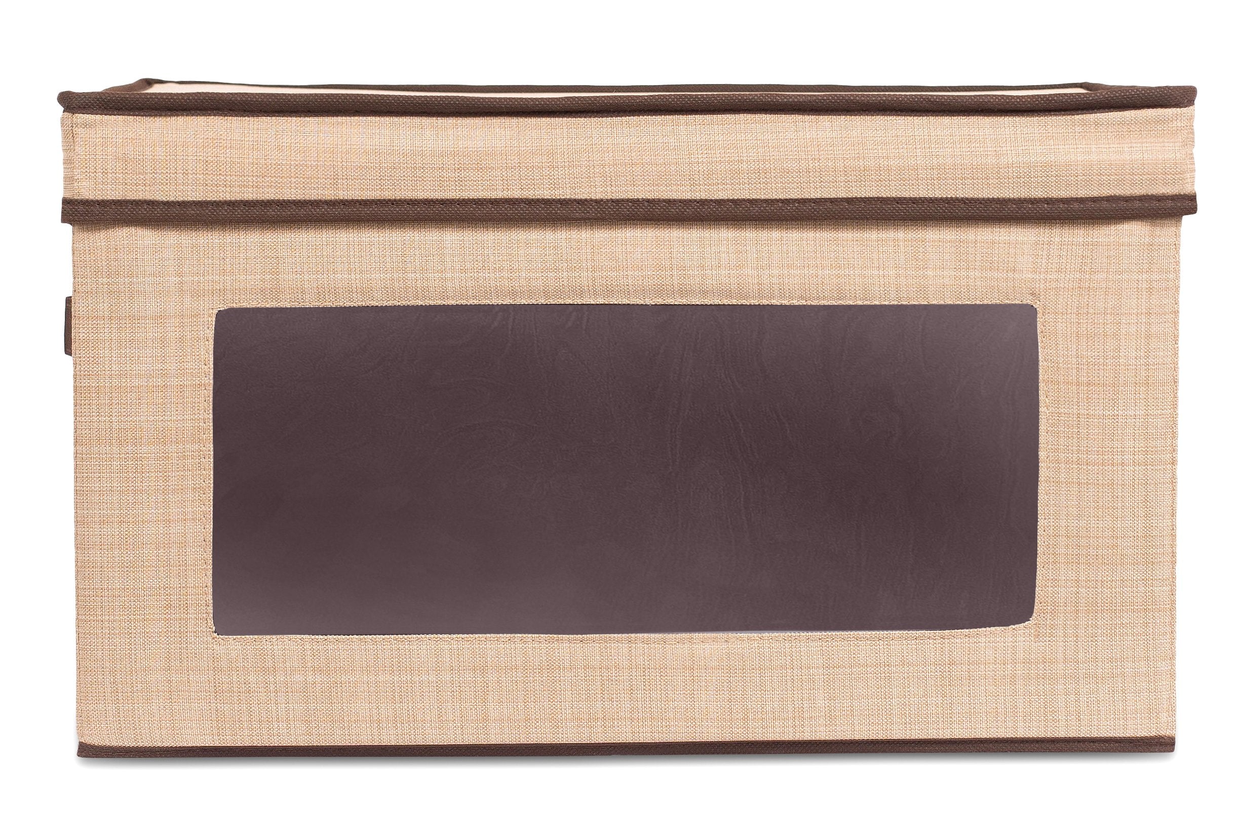 Internet's Best Brown storage bin lid supporting stacking and durability