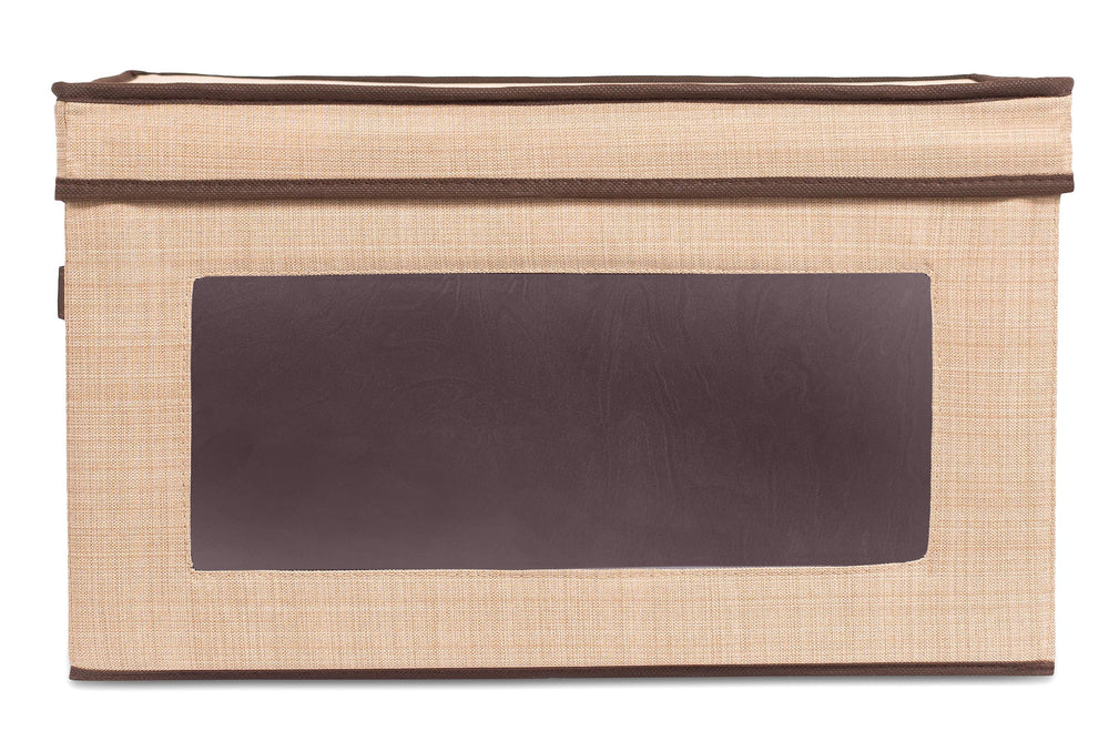 Internet's Best Brown storage bin lid supporting stacking and durability