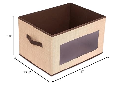 Internet's Best Brown storage bin in playroom ready for blankets and toys