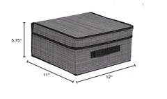 Internet's Best Grey collapsible storage bin folds away to save space when not in use.