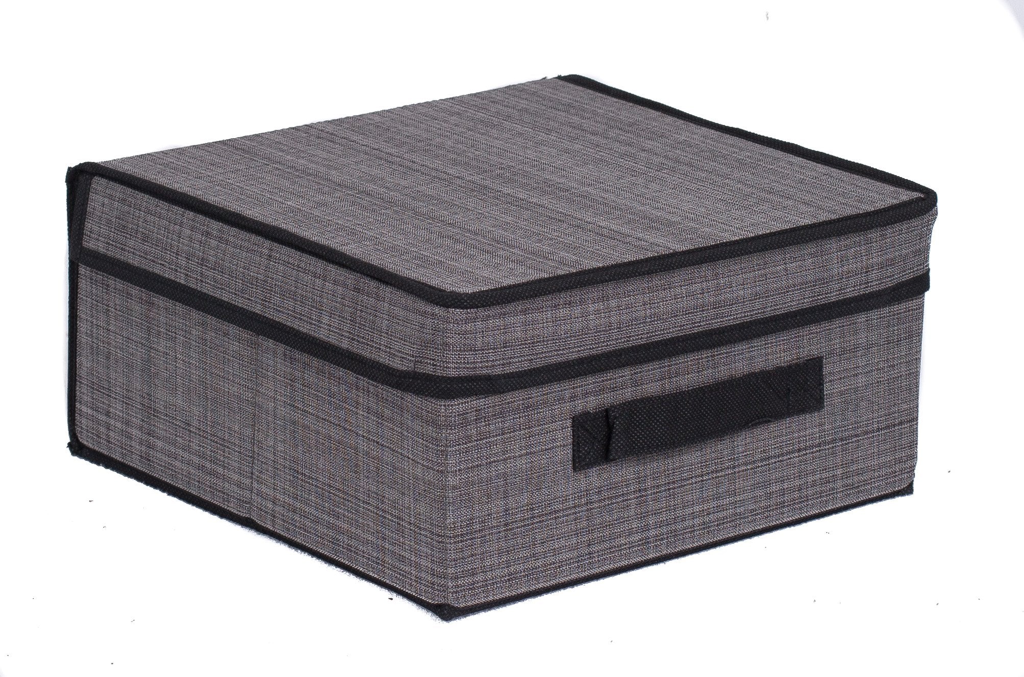 Internet's Best Grey storage bin on a shelf, sturdy design for everyday organization.