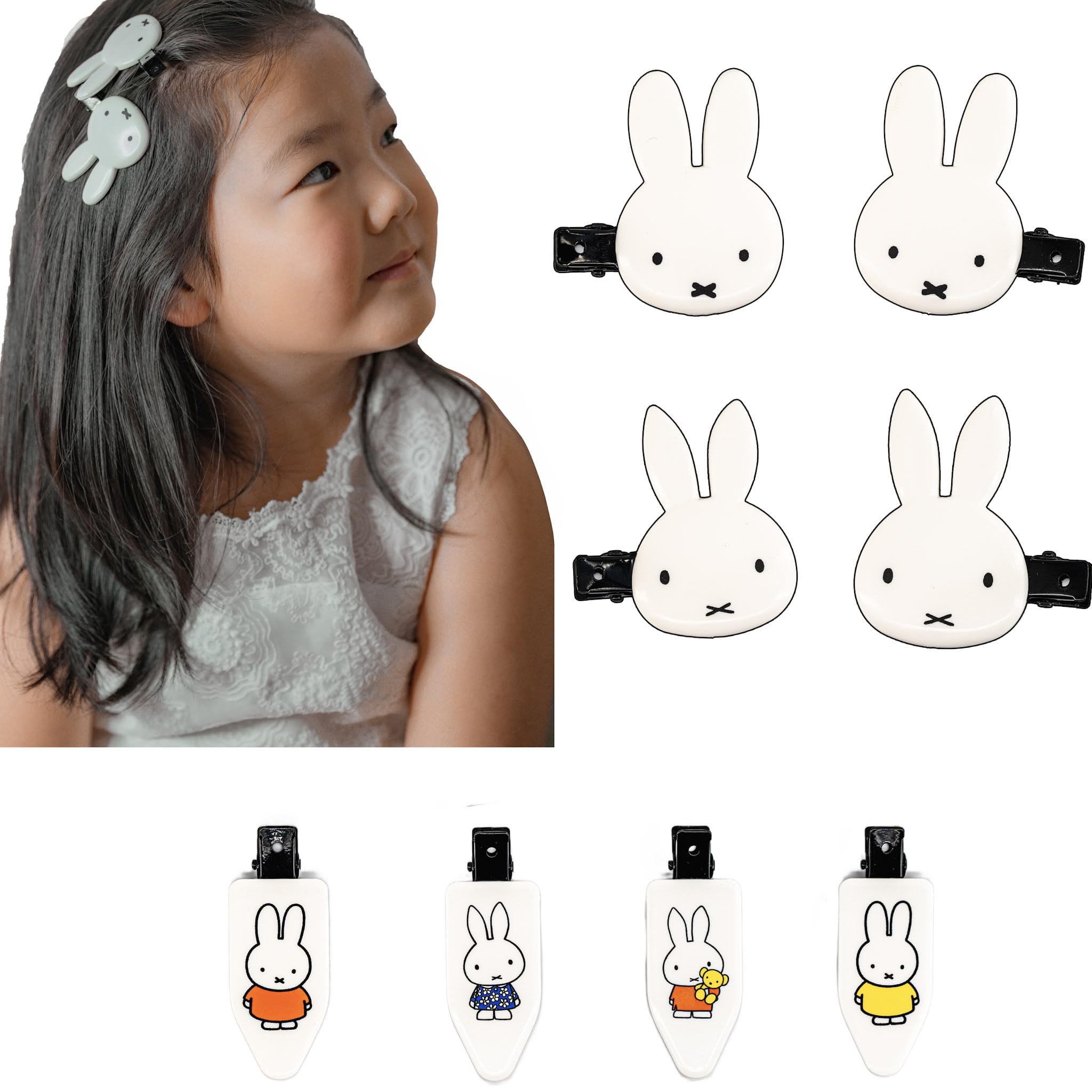 INTERZERO Miffy round-ears clip, side view showing slim profile and color