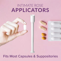Intimate Rose applicator keeps application mess-free for clean use.