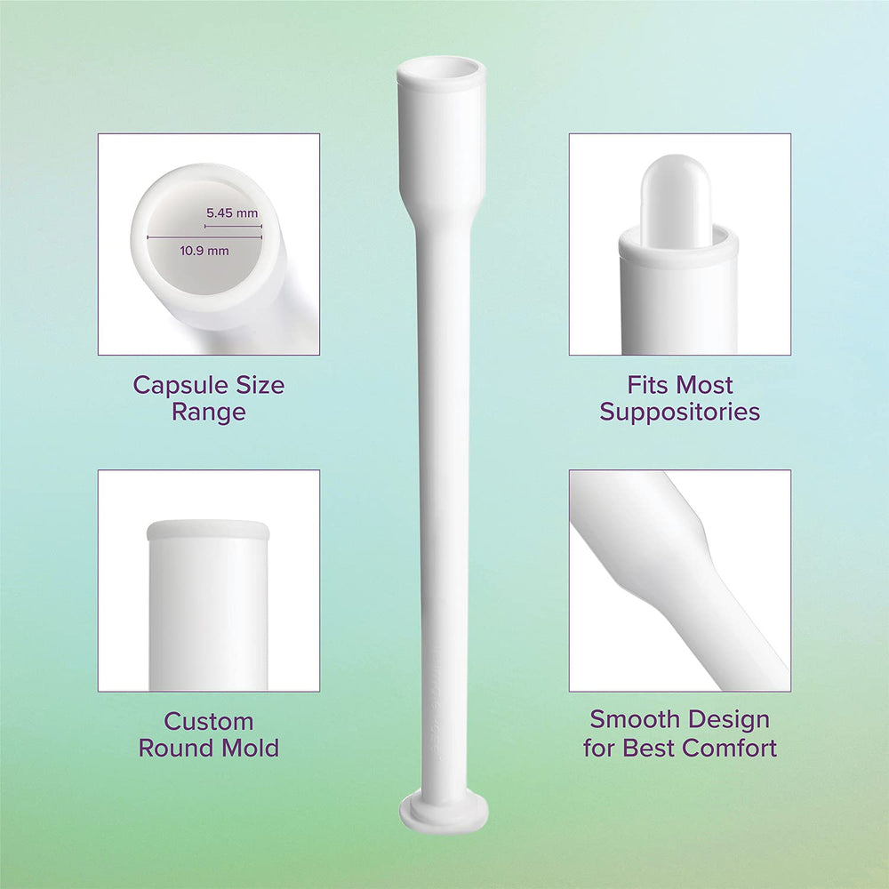 Intimate Rose applicator with round-tip design for comfortable insertion.