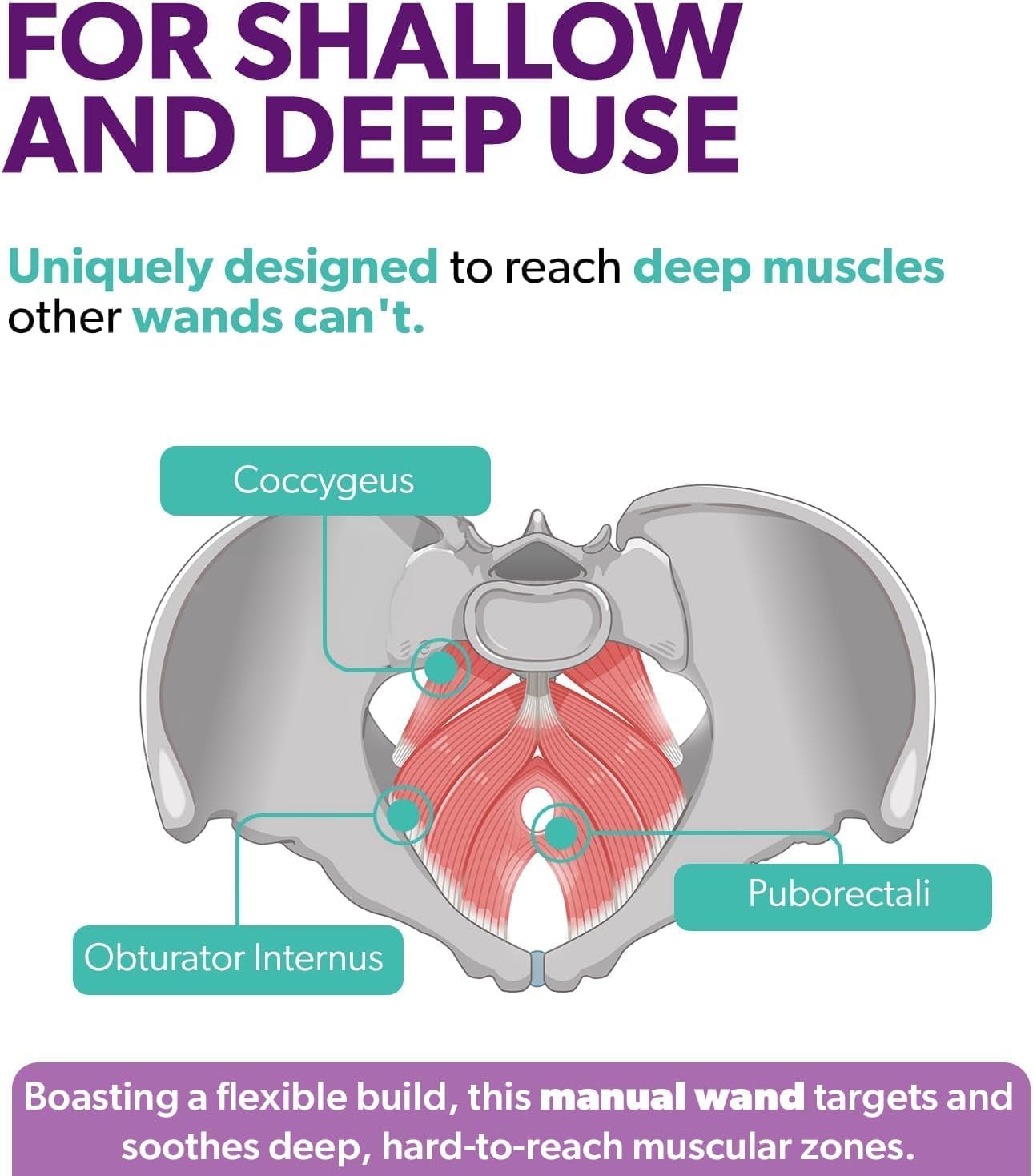 Intimate Rose Pelvic Wand uses a doctor designed shape for precise trigger point relief.