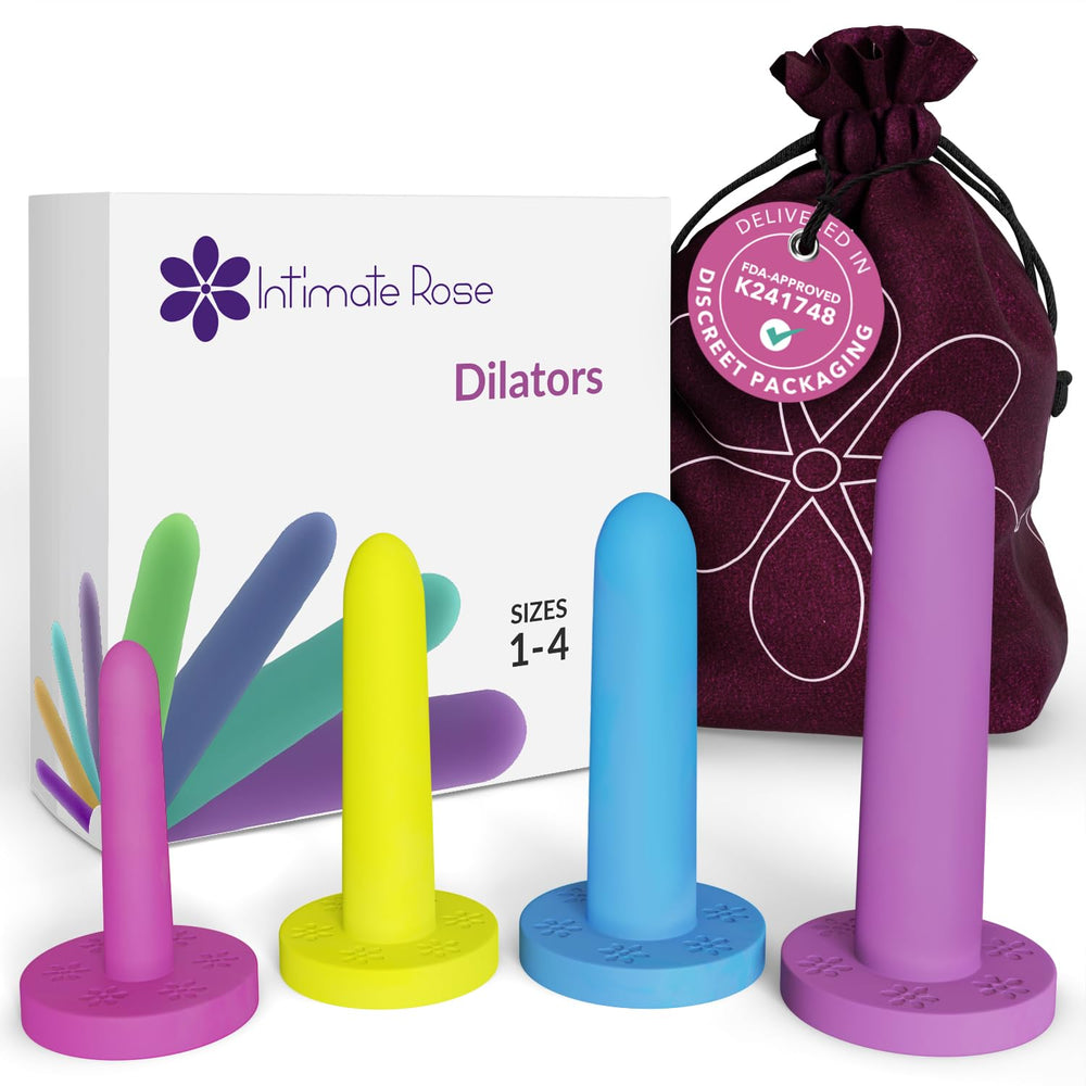 Intimate Rose small vaginal dilators size 1 for at-home gentle vaginismus therapy.