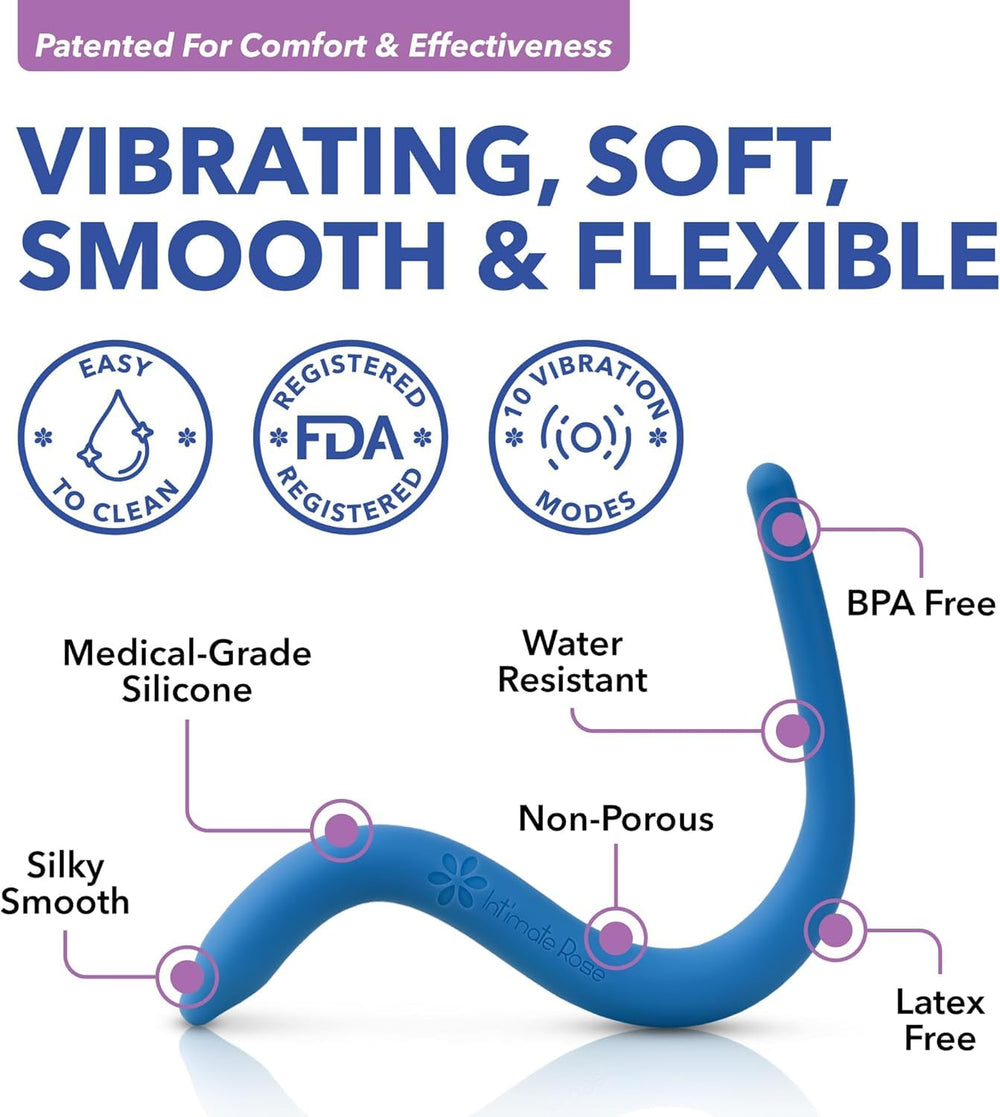 Intimate Rose vibrating pelvic wand featuring 10 modes for customizable sensations.