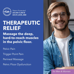 Intimate Rose vibrating pelvic wand shown with angled design for deep pelvic reach.