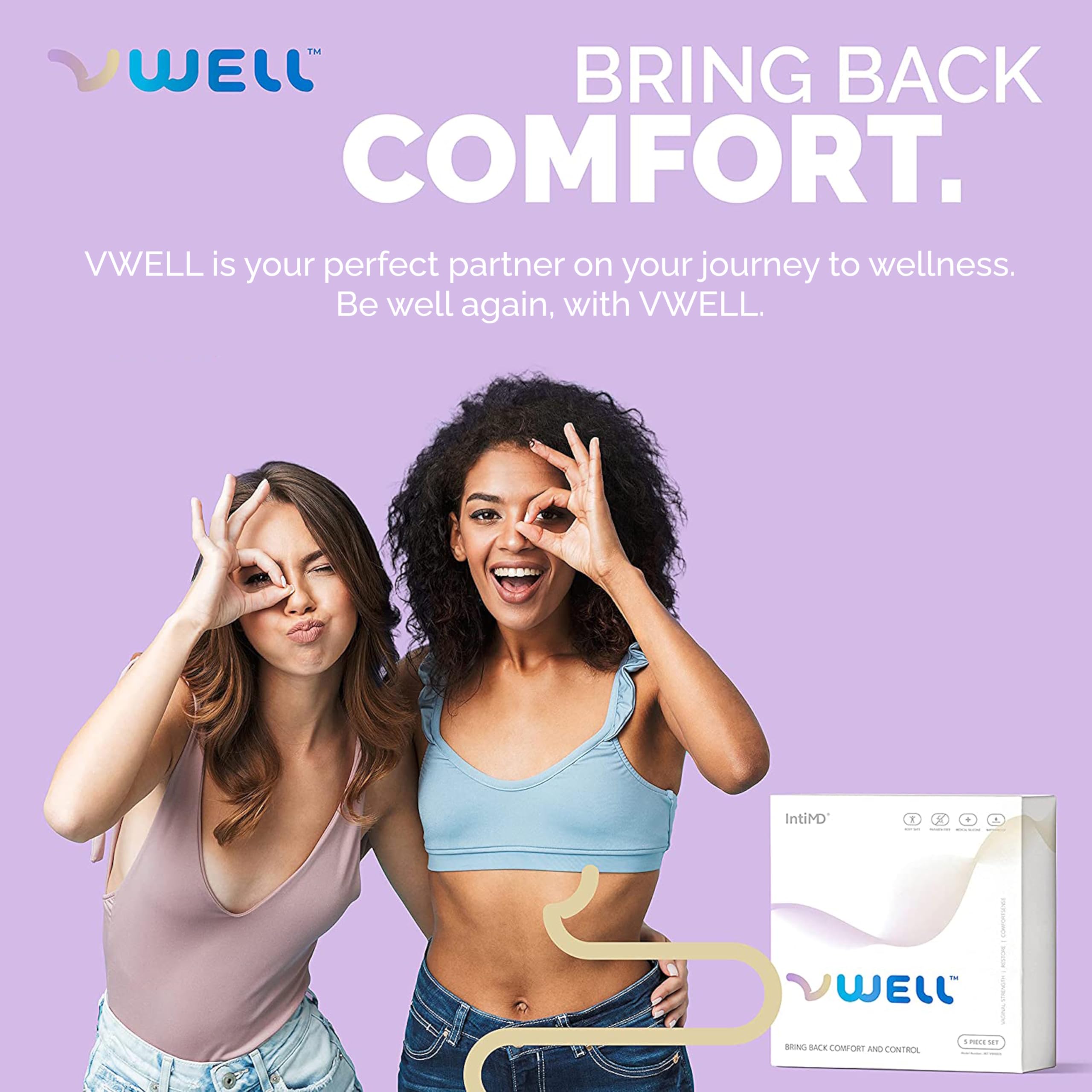 IntiMD VWELL wand medical silicone finish—soft touch for gentle handling.