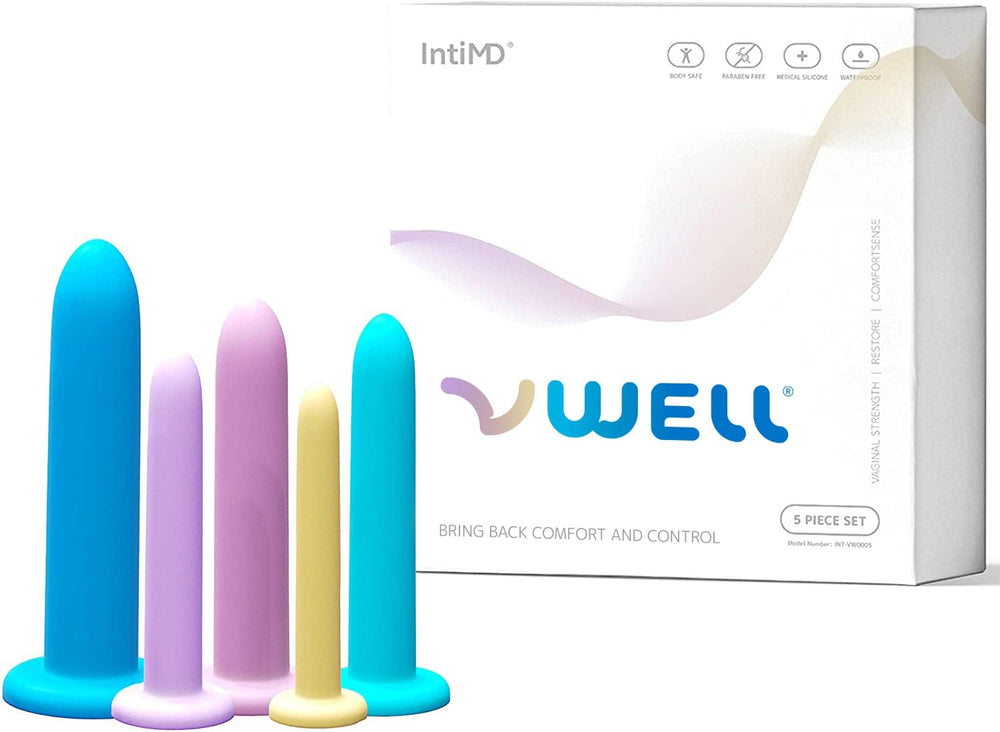 IntiMD VWELL wand tapered silicone—ergonomic self-care tool for comfortable sessions.