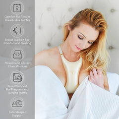 Intimia breast pillow provides chest support for restful sleep