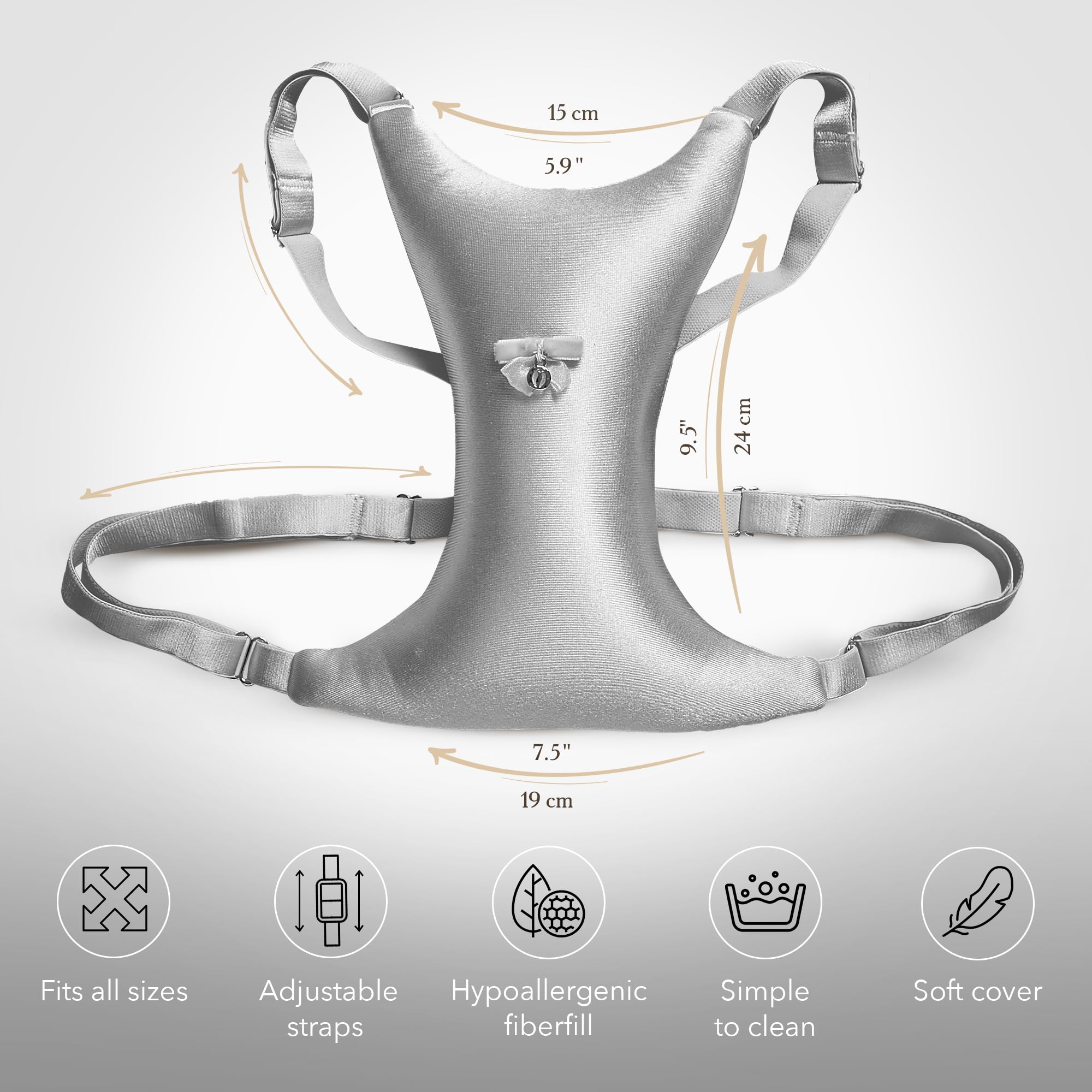 Intimia wrinkle-prevention pillow reduces chest wrinkles with ergonomic support