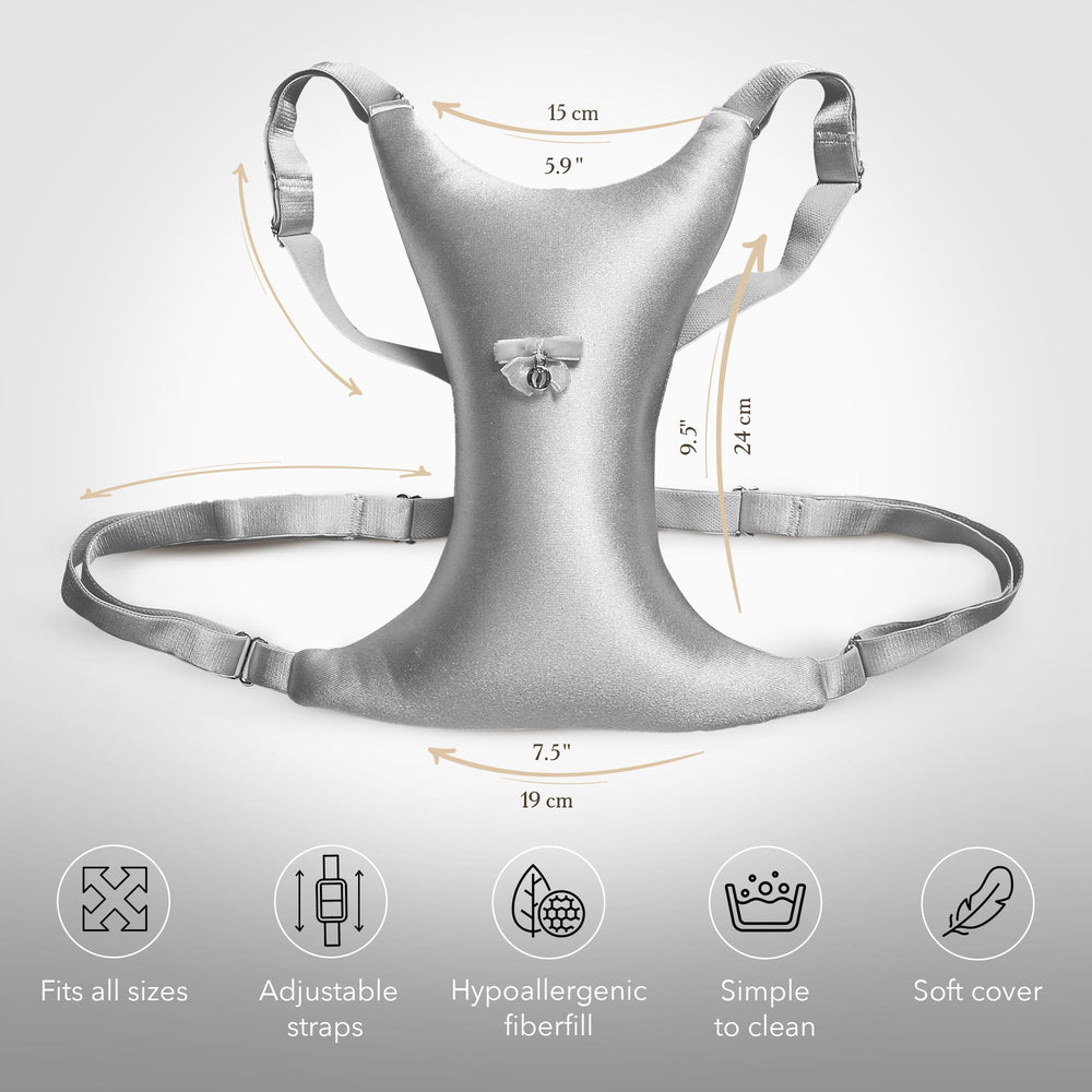 Intimia wrinkle-prevention pillow reduces chest wrinkles with ergonomic support