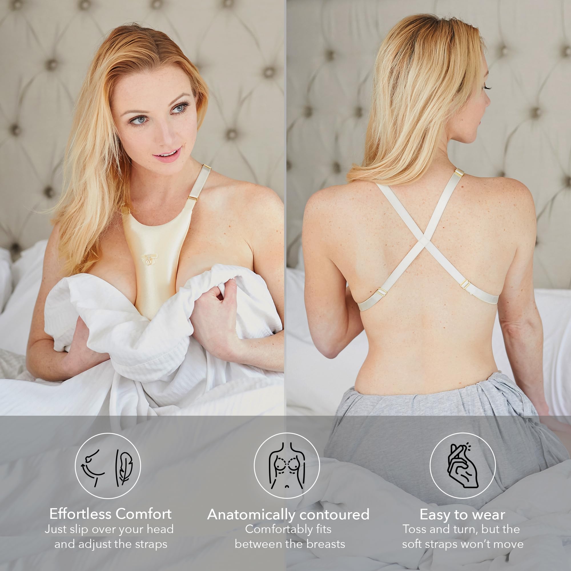 Intimia breast pillow helps reduce chest wrinkles with gentle support