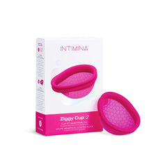 Intimina Ziggy Cup 2 extra-thin disc offers flexible comfort for daily wear.