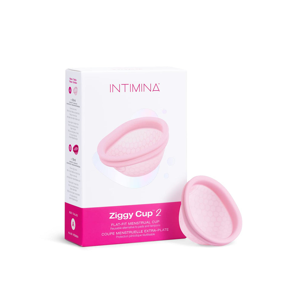 INTIMINA Ziggy Cup 2 flat-fit design for secure wear and comfort.