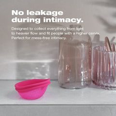 Intimina Ziggy Cup 2 flat-fit design provides a discreet fit under clothes.