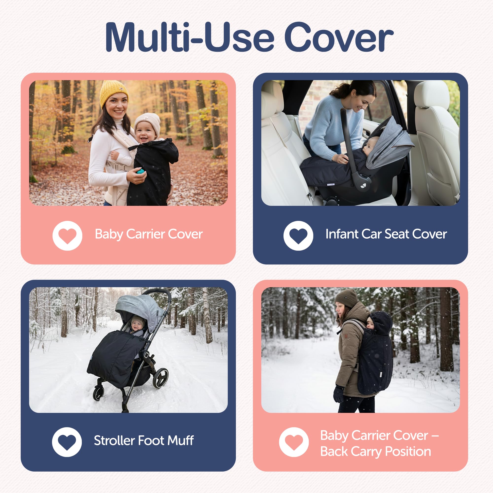 Intimom windproof design shields baby from gusts during outdoor walks
