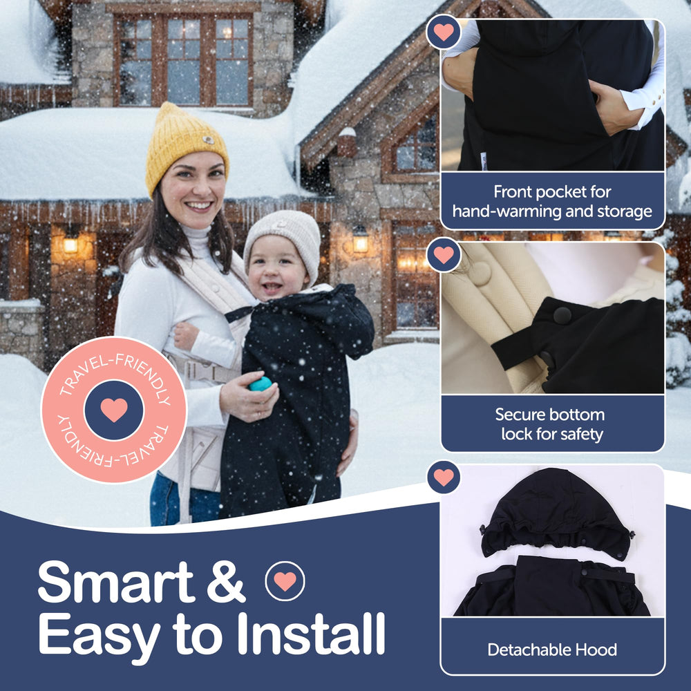 Intimom cover with zippered sides for easy access and adjustability while out