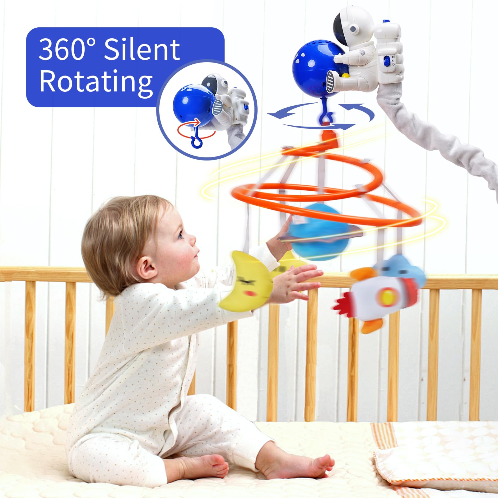 INTMEDIC Plush space toys inviting curiosity with soft textures for newborn exploration