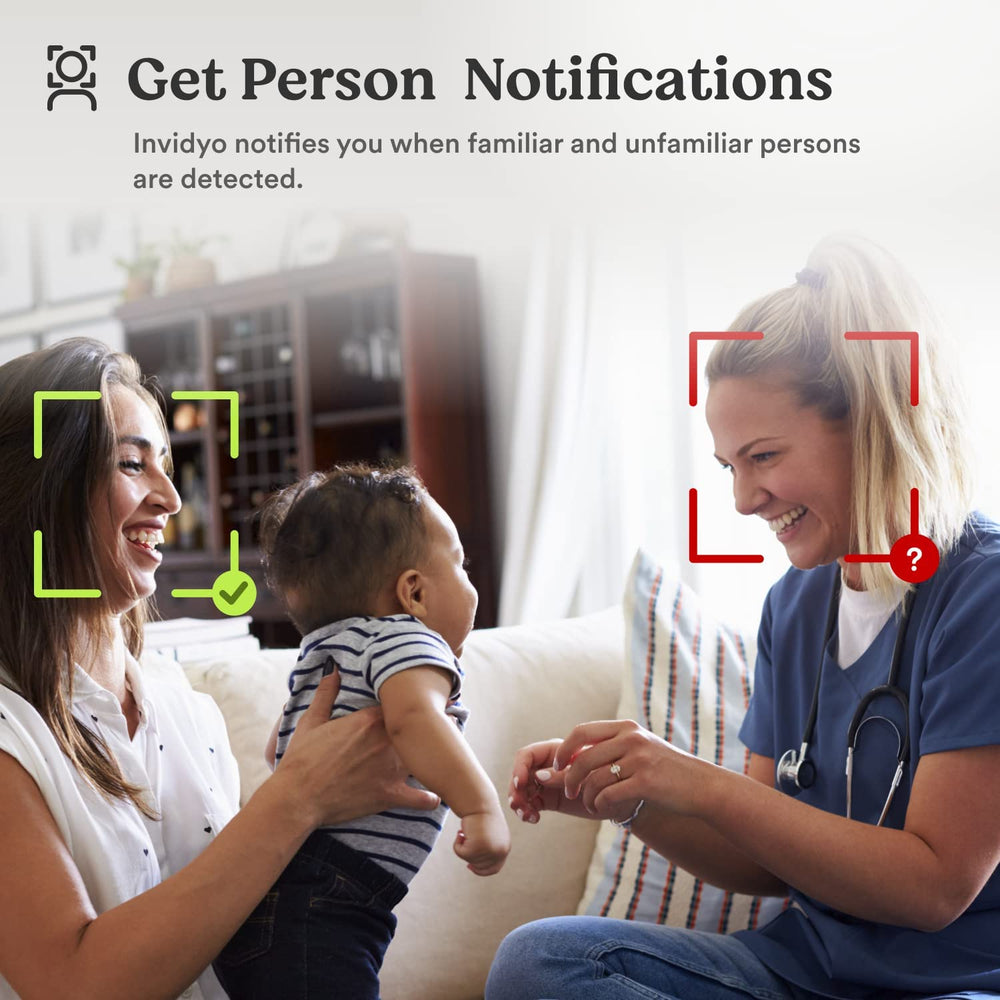 Invidyo WiFi baby monitor face recognition for familiar faces in nursery