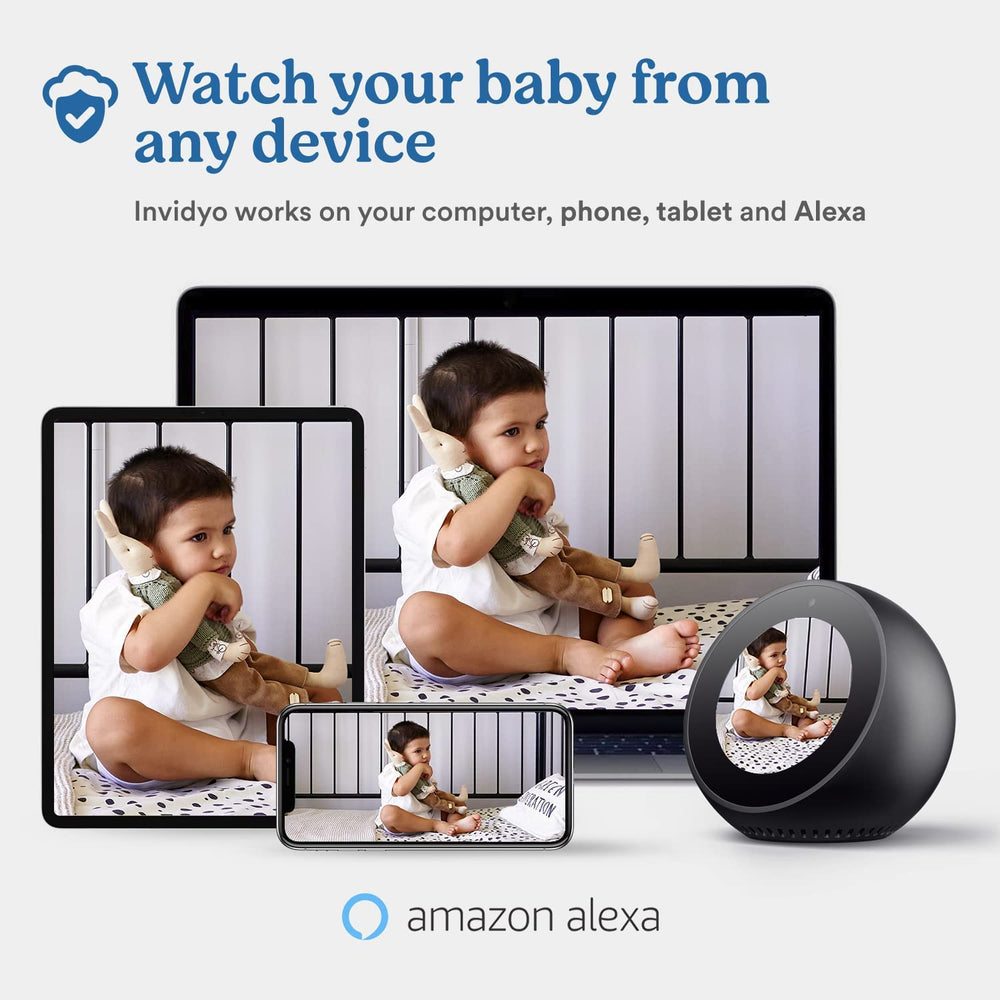 Invidyo WiFi baby monitor split-screen desktop view for multitasking