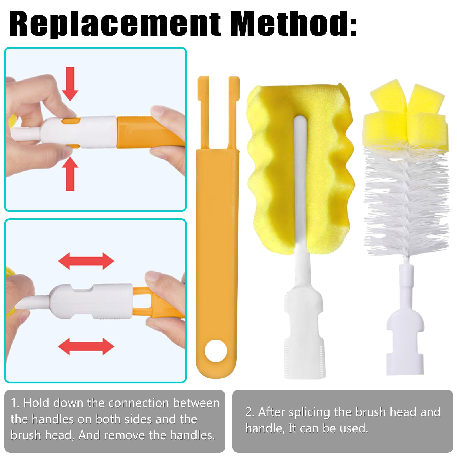 INVODA baby nipple brush for small parts without scratching