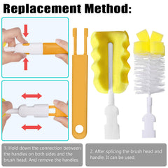 INVODA baby nipple brush for small parts without scratching