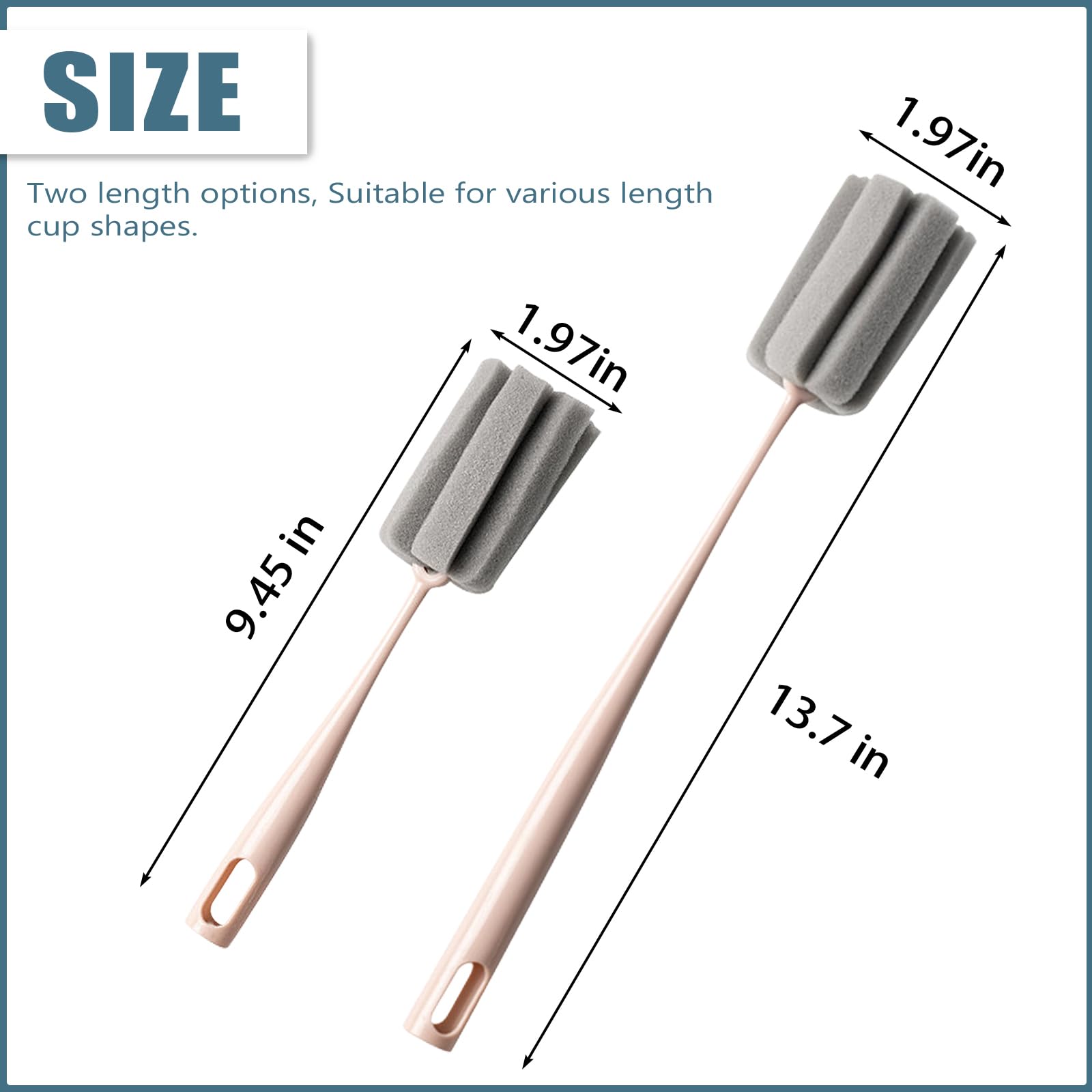 INVODA sponge bottle brush delivers 360° deep clean on curved surfaces.