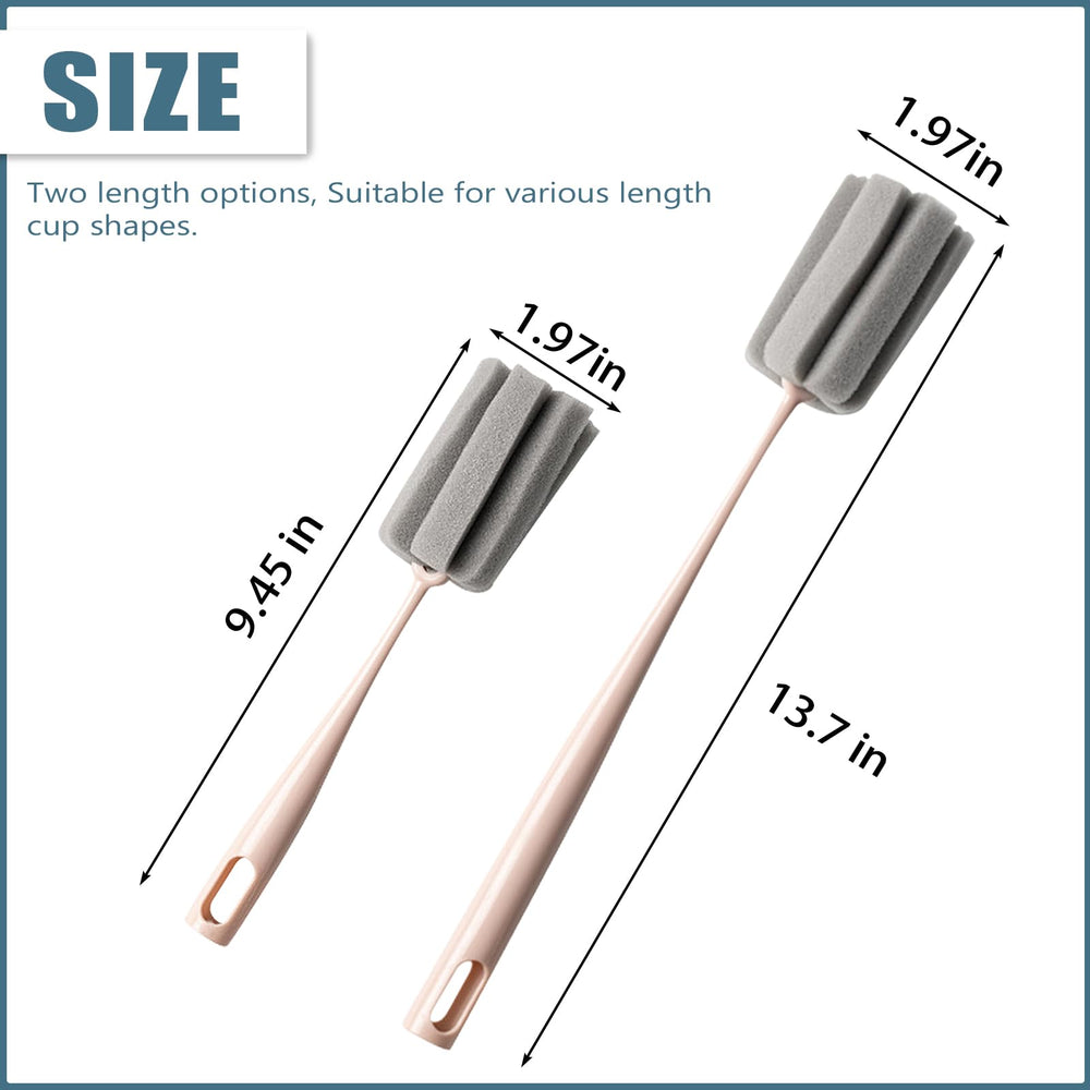 INVODA sponge bottle brush delivers 360° deep clean on curved surfaces.