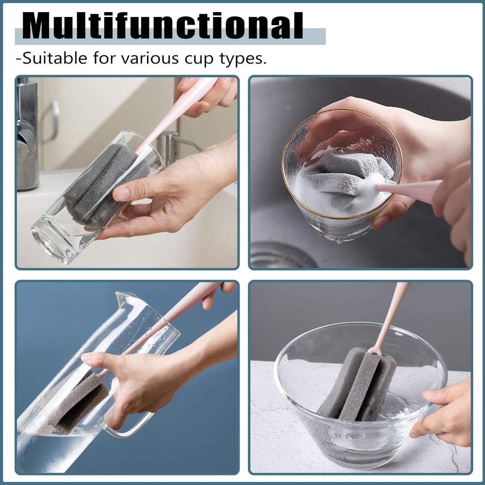 INVODA bottle brush with hanging hole for convenient storage after use.