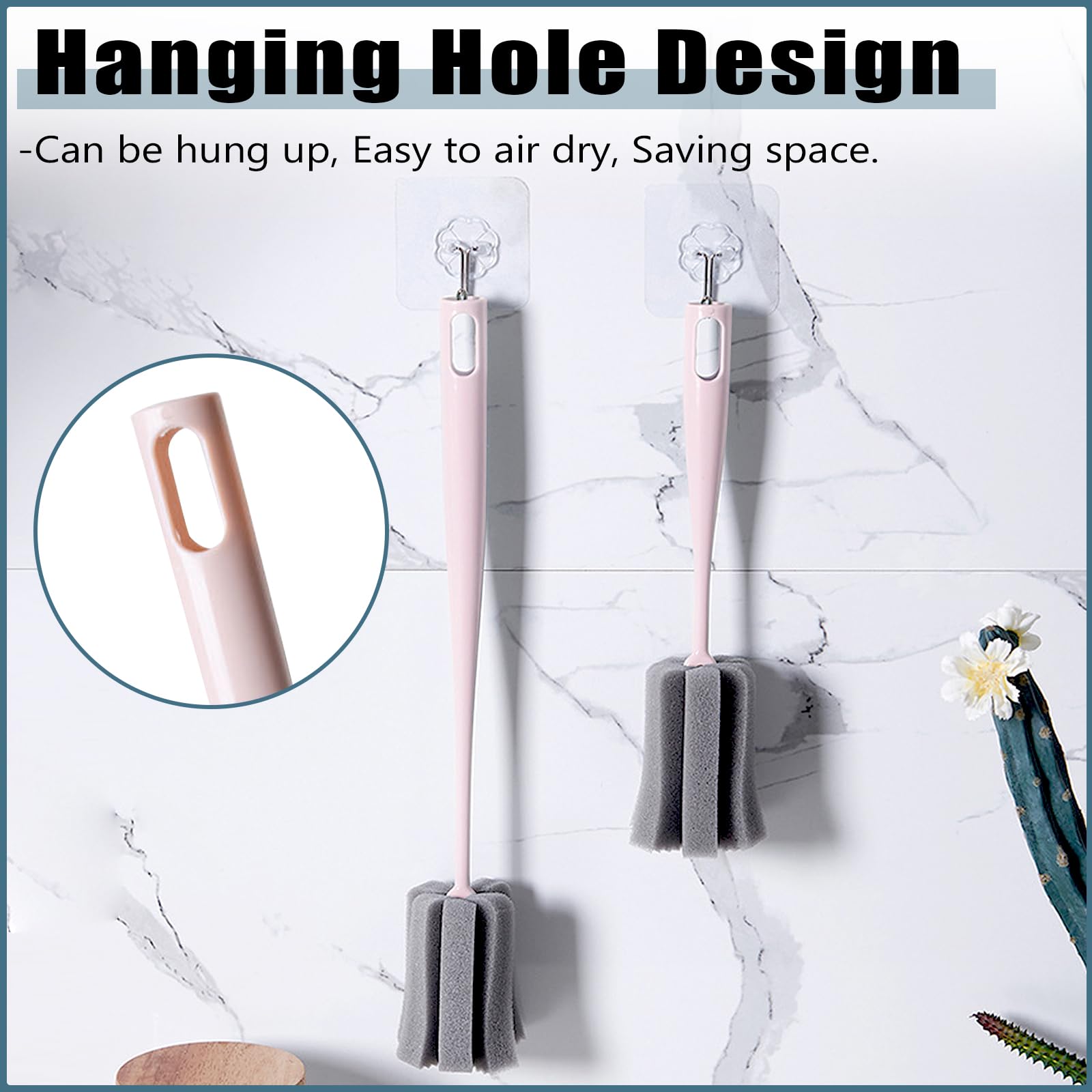 INVODA long-handle design provides a comfortable grip during cleaning.