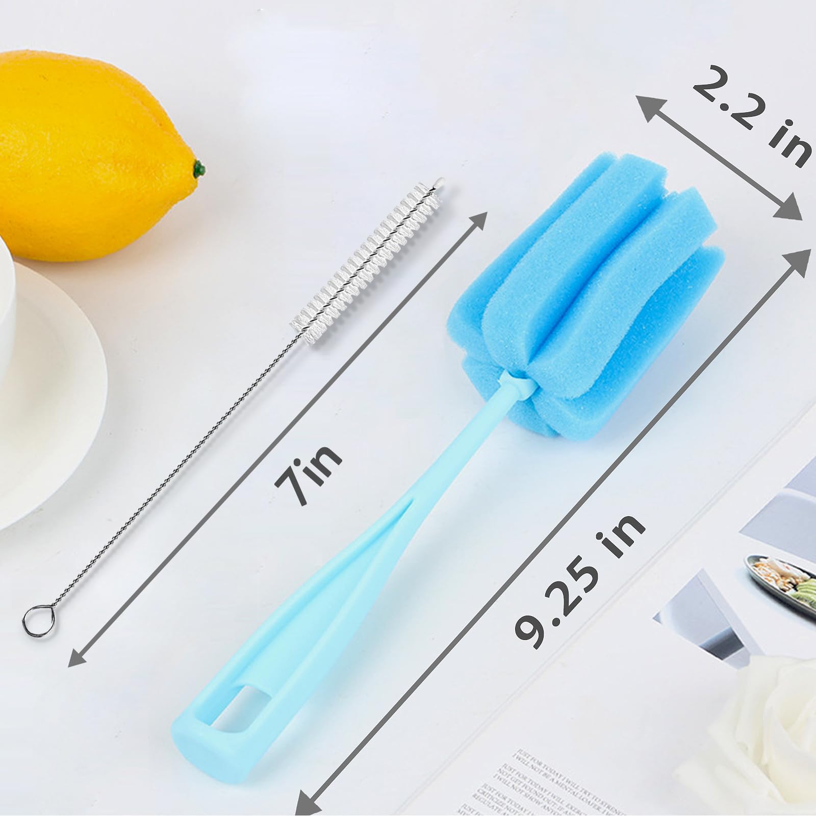 INVODA bottle brush long handle reaches tall bottles easily