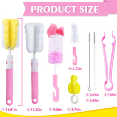 INVODA sponge and nylon bottle brush for versatile cleaning tasks.
