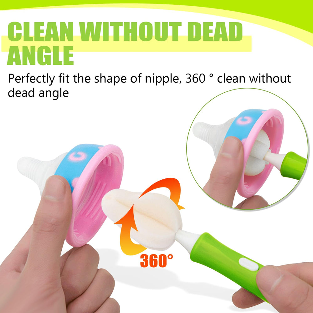 INVODA nipple brush with an ergonomic handle for comfortable grip