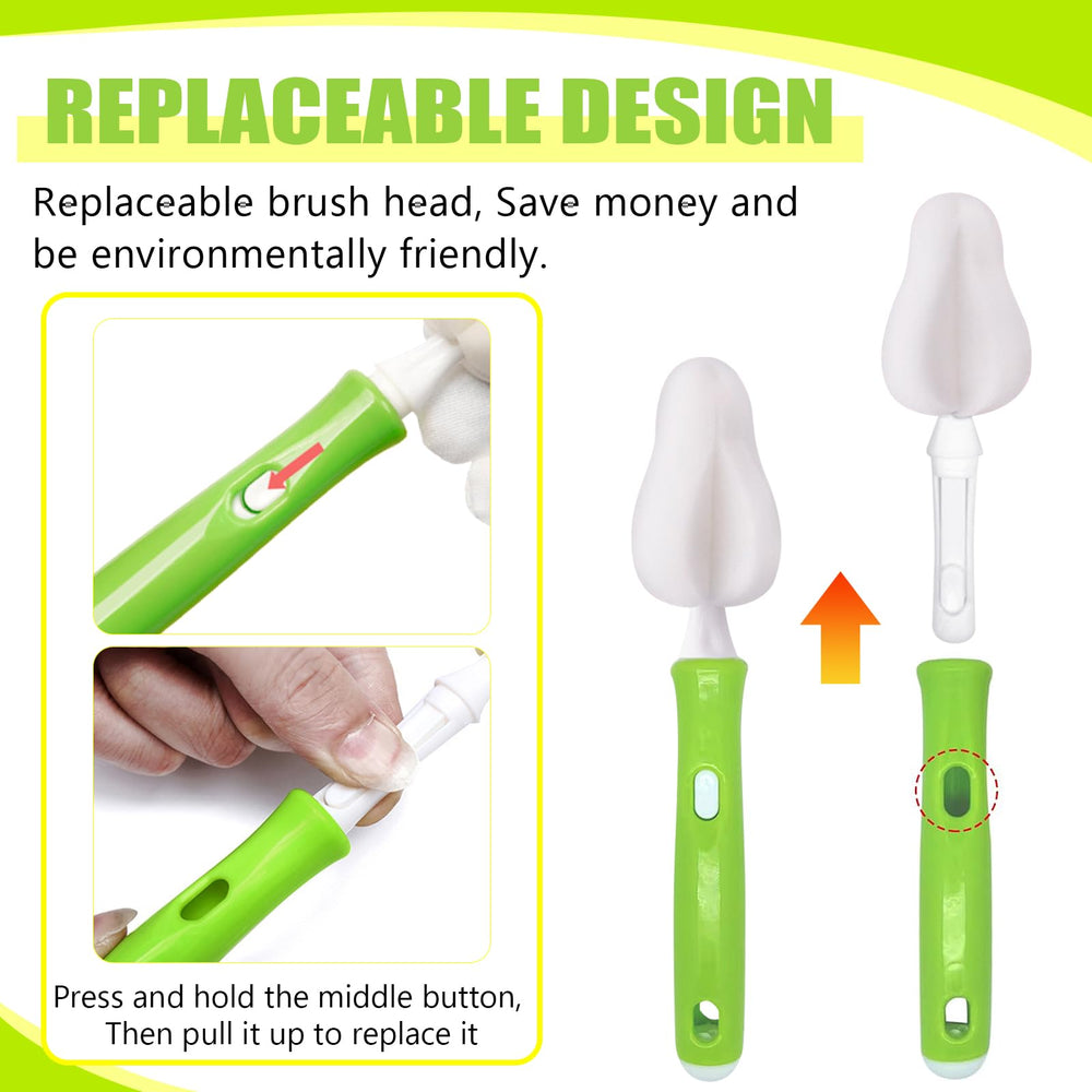 INVODA replaceable brush heads extend use and reduce waste