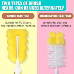 INVODA nipple brush with soft bristles for safe gear cleaning