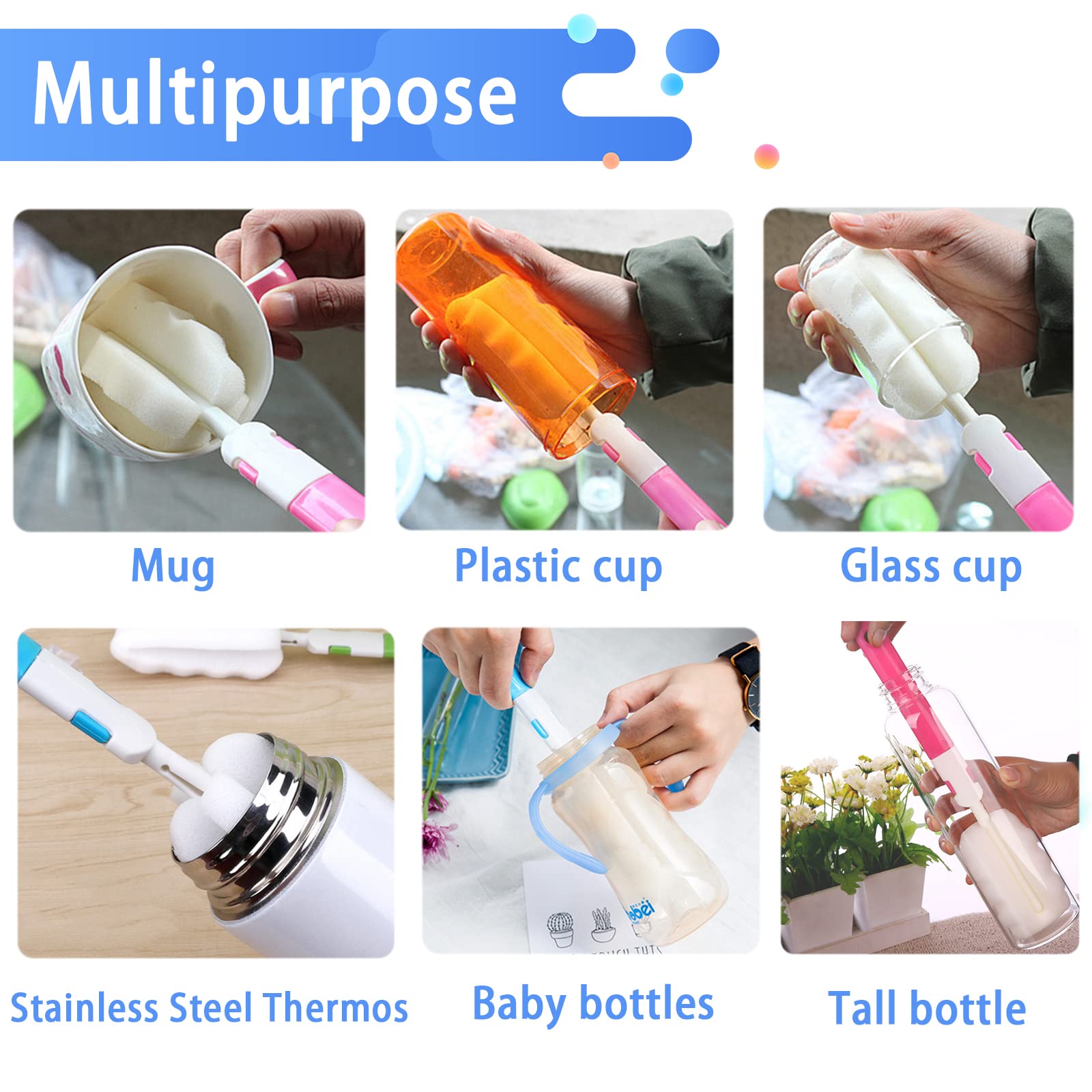 INVODA sponge cup brush detachable sponge illustrates replaceable design for sustainability.
