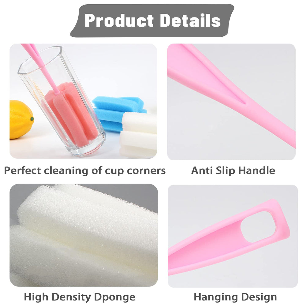 INVODA straw brush 6.9 inches cleans straws without residue