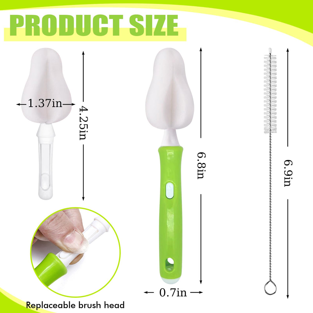 INVODA straw brushes reach tight straw channels for deep cleaning