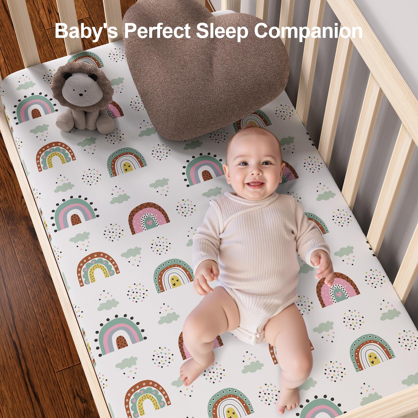 IOCCLH breathable Pack N Play sheet suitable for unisex nursery rooms