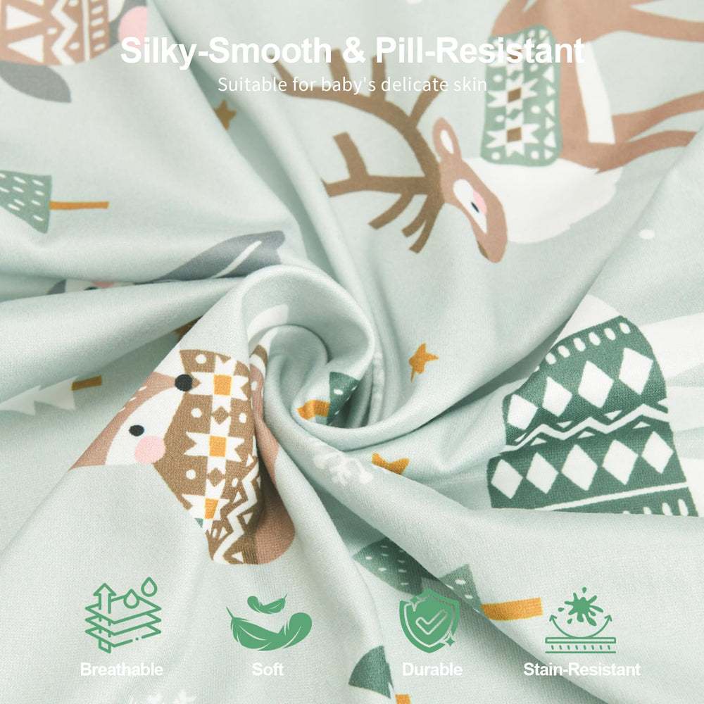 IOCCLH microfiber crib sheet soft touch for baby comfort
