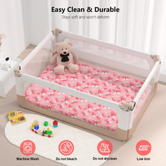 IOCCLH sheet in black butterfly pattern adds stylish protection for playtime and sleep.