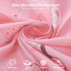 IOCCLH breathable microfiber sheet keeps baby cool and comfortable throughout the day.