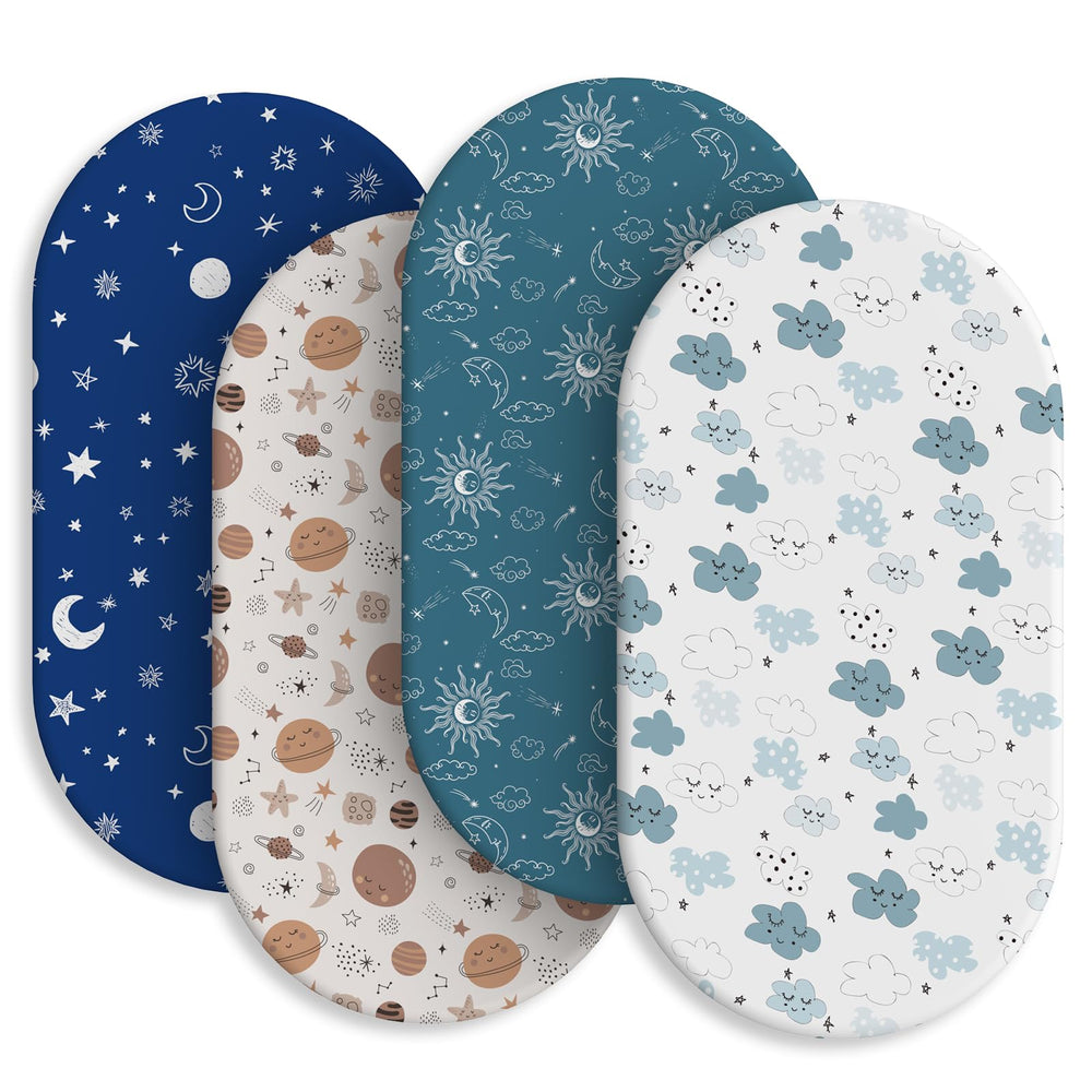 IOCCLH Starry Universe bassinet sheet for 32x16 inch mattress, soft and breathable
