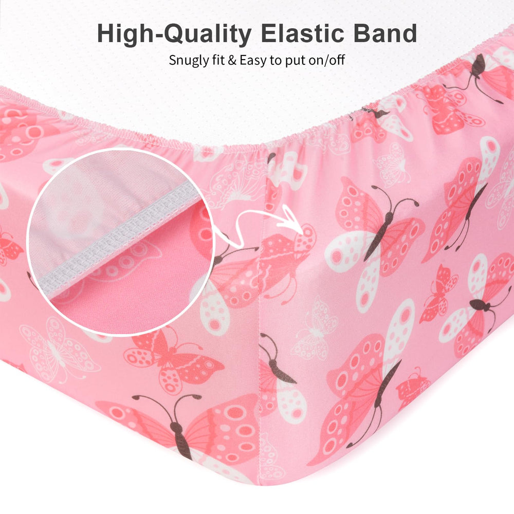 IOCCLH two-pack crib sheets ensures easy swaps between washes.