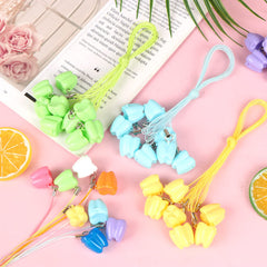 Ioffersuper Tooth Saver Necklace closeup shows durable plastic for long-lasting storage.