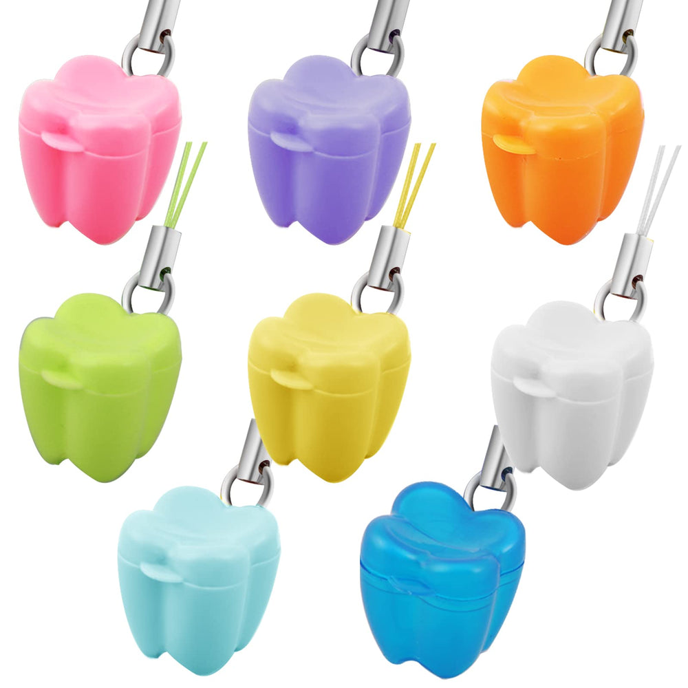 Ioffersuper Tooth Saver Necklace multicolor cases keep first teeth organized.