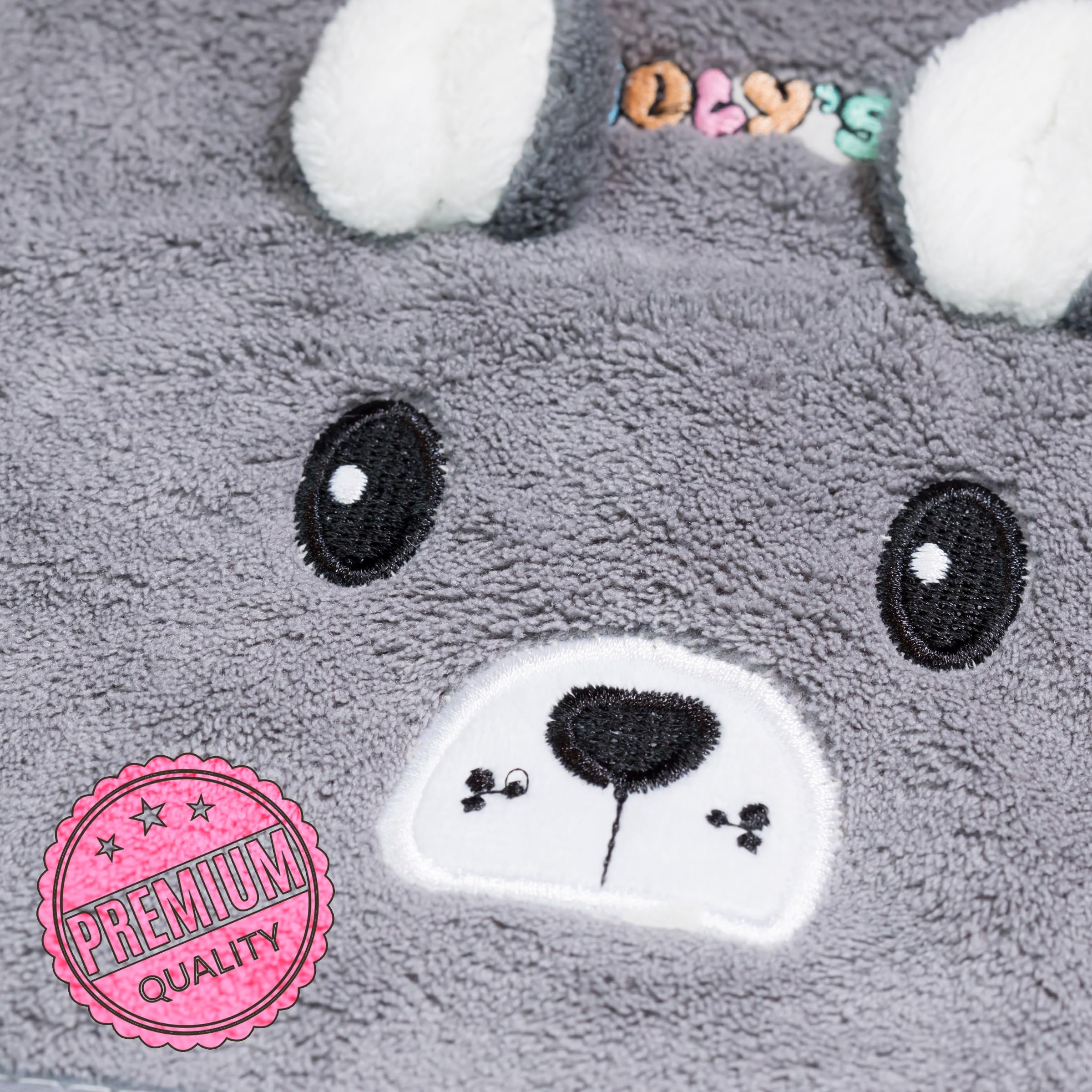 Ioly's hooded baby towel is a practical soft-grey post-bath wrap.