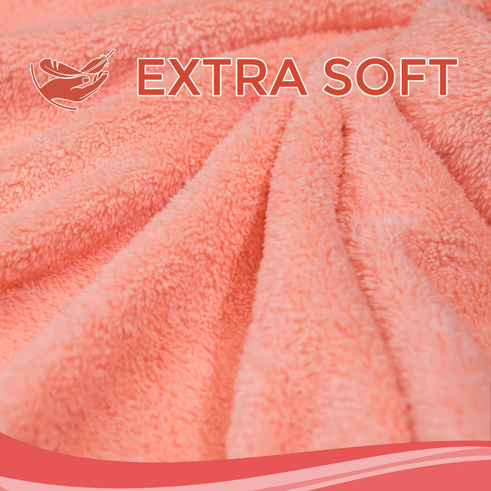 Large 41 x 41 towel size ready for newborns and toddlers.